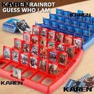 KAREN1 98pcs/Set Speculate Who I Am Game, Bombardino Crocodilo Tralalero Tralala Italian Brainrot Ca