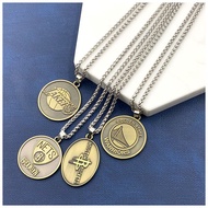 Nets Lakers Warriors Necklace Copper Souvenirs Hot Speedboat Pioneer Bucks Rocket Basketball Pendant
