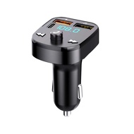 Aitemay 3 IN 1 Bluetooth 5.0 FM Transmitter & Fast Charger - Dual USB Ports Type-C Digital Display H