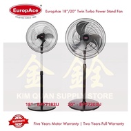 EuropAce 18”/20” Twin Turbo Power Stand Fan EPF7183U EPF 7183U | EPF7203U EPF 7203U