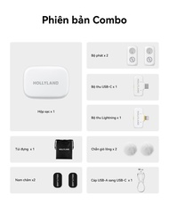 Hollyland LARK A1 Wireless Lavalier Microphone Combo Version Mic for Podcast Vlogging (Black)