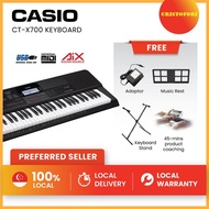 Baru CASIO Keyboard CT-X700 61 Keys Touch Sensitive Piano Style Standa