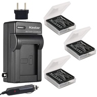 Kastar Battery 3X + Charger for Panasonic Lumix CGA-S005 CGA-S005A/1B CGA-S005E CGA-S005GK DMW-BCC12