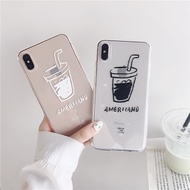 Coffee Americano printing anticrack case oppo a16 a55 5g a15 a31 a1k a54 a5s a7 a12 a5 a9 2020 f1 pl