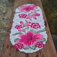 Taplak Meja OVAL Minimalis Modern Atau Taplak Meja Ruang Tamu Karakter | Table Runner Homemade | Tap