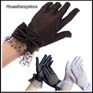 [FF] French Elegant Bow Lace Gloves Ladies Short Elastic Mesh Gloves Romantic Wedding Party Sexy Glo