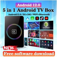 5in1 Carplay AI Box 2+16GB Android Auto & Android 12 Supported, Watch Netflix, YouTube, TikTok in Yo