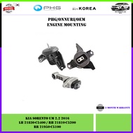 Kia Sorento UM 2.2 2015 Oem Engine Mounting (LH 21830-C5400/RH 21810-C5200/RR 21950-C5100)