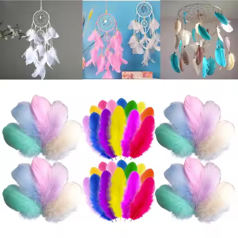 Goose Feathers for Crafts 7-12CM Swan Plumes Wedding Party Handicraft Accessories Decoration Dream C