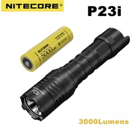 พร้อมส่ง NITECORE P23i ยุทธวิธี USB-C ไฟฉายแบบชาร์จไฟได้5000MAh 21700 แบตเตอรี่ Luminus SFT-70 3000