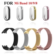 For Xiaomi Mi Band 8 9 Mi Band10 Bracelet With TPU Case Screen Soft Protector Milanese Magnetic Loop