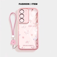 VRQR Phone Case for Oppo Realme C85 C71 C75X C75 C65 C55 4G Narzo N55 Casing Butterfly Flower Hangin