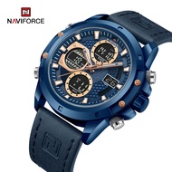 NAVIFORCE 9225 Brand Luxury Men Watch Quartz Digital Male Clock Military Army Sport Leather Waterpro