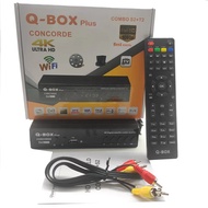 Q-BOX Plus DVB T2 S2 Combo Satellite TV Receiver 1080P HD Digital TV Decoder Tuner H.264 DVB-T2 PVR 