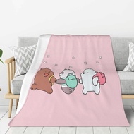We Bare Bears Soft flannel blanket, throw blanket, washable, suitable for sofa bed office