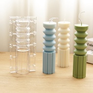 Geometric Stripe Cylinder Mold Plastic Acrylic Modern Minimalist Cylinder Transparent Aromatherapy M