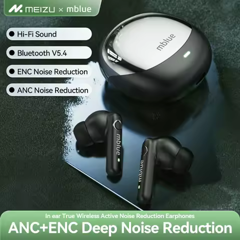 Original MEIZU Mblue AR09 TWS Wireless Earbuds Noise Reduction HIFI HD Sports Bluetooth 5.3 Low Late