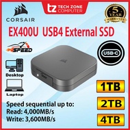 Corsair EX400U (1TB/2TB/4TB) USB4 Portable External Type-C SSD For Desktop,Laptop