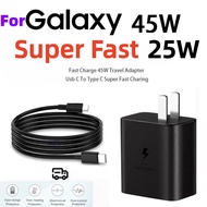 Super Fast 25W/45W Charger Head Kit With 1.5M Type C Charging Cable For Samsung S20/21/22 A70/71
