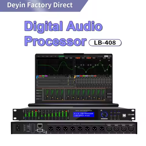 Professional Digital Audio Processor with ADSP-21571 DSP Chip, GEQ/FIR 32bit/768KHz High Resolution 