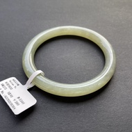 ♞HANLE natural hetian jade naphrite solid bangle for lucky and protection with certificate and box