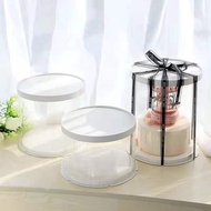 Round mica tart box, tart cake box, cake box, 6 INCH box - D 23CM