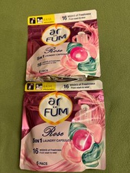 (2028年9月到期）ar Fum Rose 5 in 1 Laundry Capsules 6粒 x 1包
