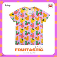 เสื้อแตงโม (SUIKA) - เสื้อยืด Disney FRUITASTIC MICKEY MOUSE (MK.O-003) Lively Grape ม่วง