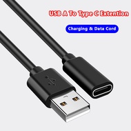 Fast Charging USB Male To Type C Female Extension Data Transfer Audio Connector For Laptop, PC, Earphone ,HD BOX,Docking Station