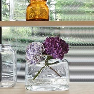 英國LSA | Umberto 方形花瓶 /透明/H24cm