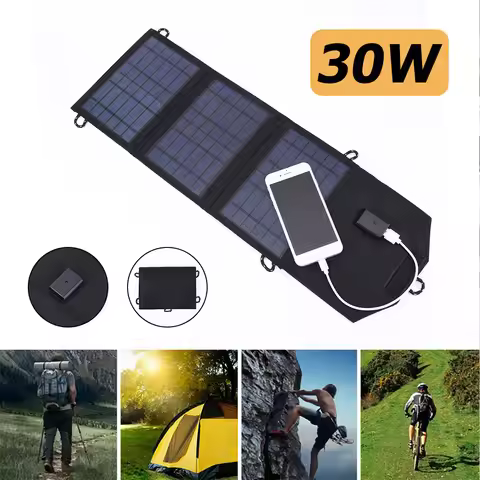 70W Foldable Solar Panel 5V USB Solar Cell Portable Waterproof Solar Panel Mobile Phone Battery Char
