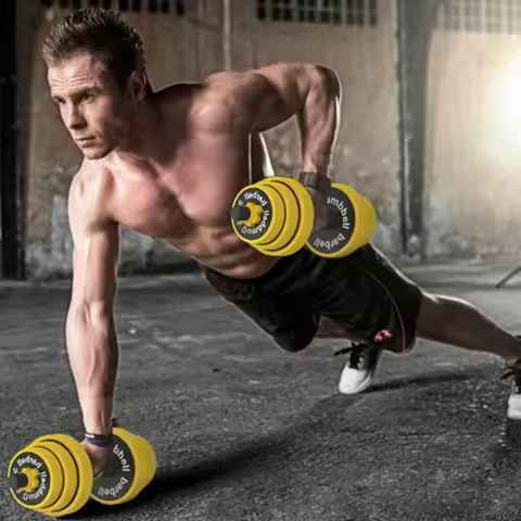 Household Fitness Equipment 10kg 20KG 30kg Adjustable Gym Household Fitness Dumbbell Barbell Set Mus