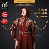 Abaya Hikmat A3006 Original Gamis Mewah Set Hijab Fashion Wanita
