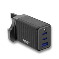 AMG-CT GW65 GaN 65W 多孔快速充電器 - 黑色 | 多重安全保護 | 支援三部設備同時充電 | 香港行貨