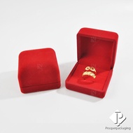 Velvet Box Ring Double Can Wear Stud Earrings Size 6x6x4.5cm code55-kn
