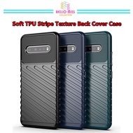 LG V60 ThinQ Soft TPU Stripe Texture Back Cover Case