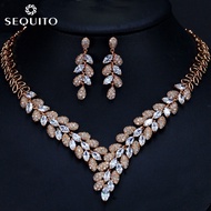 SEQUITOหรูหราเต็มไมโครปูAAA + Cubic Z Irconiaเอธิโอเปียเครื่องประดับเจ้าสาวชุดดูไบสีทองเครื่องแต่งงา