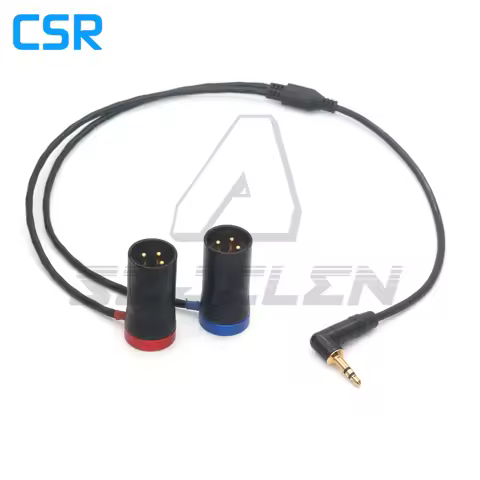 3.5mm TRS to Double Low-Profile XLR 3 Pin Male Y Cable for Rode Wireless GO II Dual Channel Wireless