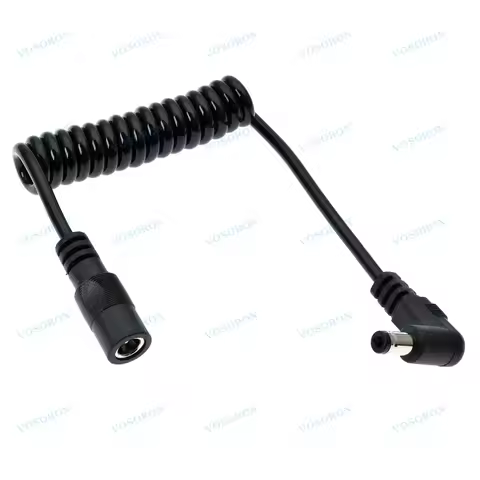 DC Power Cable 5.5x2.1mm 5.5x2.5mm 90 Degree Male to Straight Female Plug Adapter Converter Extensio