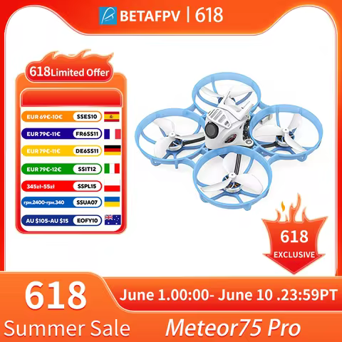 BETAFPV Meteor75 Pro Brushless Whoop Quadcopter 2024 Matrix 1S 5IN1 Flight Controller ELRS 2.4G Raci