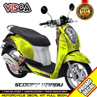Decal Scoopy Karbu Full Body Stiker Scoopy Karbu Lama Striping Scoopy Karbu Lama Batik