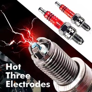 1/2pcs Racing Spark Plug - D8TC A7TC High Performance spark plug - 3-Electrode Motorcycle Spark Plug
