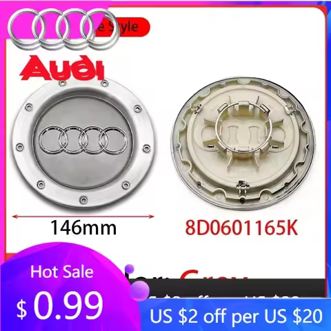 Hub Caps Hot For Audi 4PCS 146mm 8D0601165K Wheel Center Hub Cover 4 Ring Logo Audi Logo For Audi A4
