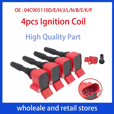4pcs Ignition Coil 04C905110D 04C905110E 04C905110H 04C905110J 04C905110L 04C905110N 04E905110B 04E9