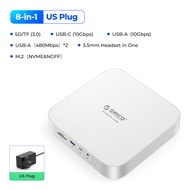 ORICO M.2คู่2.5 SATA USB C ฮับแท่นวางมือถือ Type-C สำหรับ Mac Mini M2 Mac Studio M1 Max 4K60Hz พิเศษ