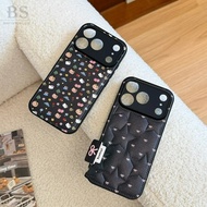 Girly Style Black Star Pink Bow Suitable For iPhone 17 16 15 14 13 Pro Max i15 i16 i17 Phone Case