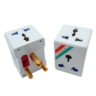South Africa 3 Round Pin Electrical Plug Socket 15A 250V AC Adapter Pure Copper Travel Converter Pow