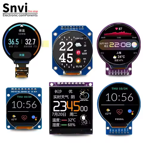 1.28 inch TFT Screen Display Module 1.28" IPS Round Colorful LCD Board GC9A01 Touch 240x240 SPI 240*