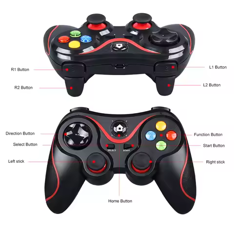 V8 2.4G Wireless Game Controller Controller Gamepad Dual Vibration Gaming Controller for Android/iOS