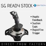 PXN 2113 Flight Stick for Flight Simulator, USB Joystick with Vibration Feedback and Throttle